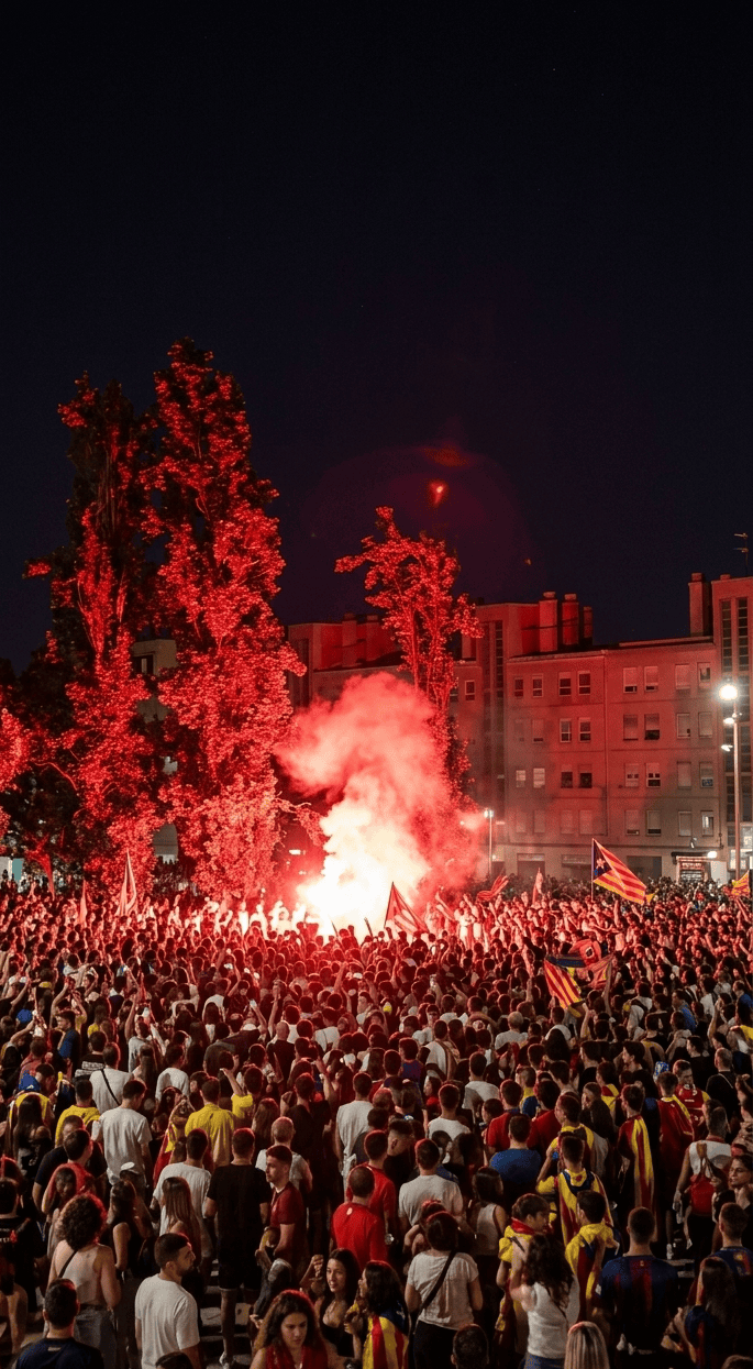 Ambient a la final del Mundial a Sant Andreu de la Barca