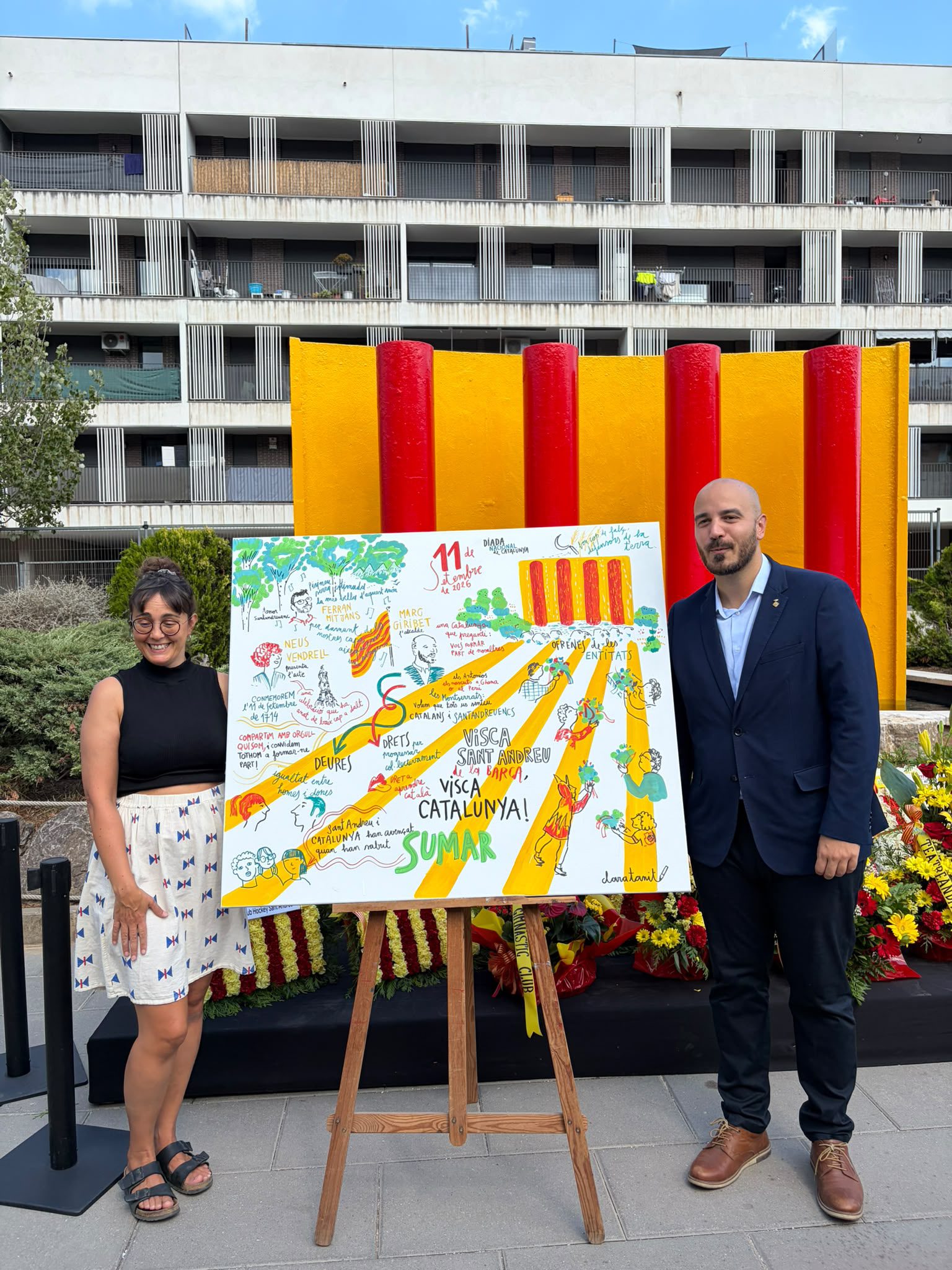 Veïns i veïnes de Sant Andreu de la Barca a la Diada Nacional 2026